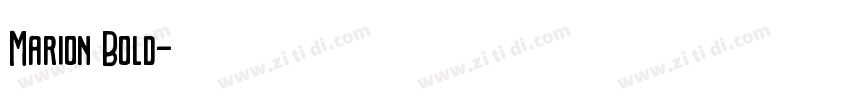 Marion Bold字体转换